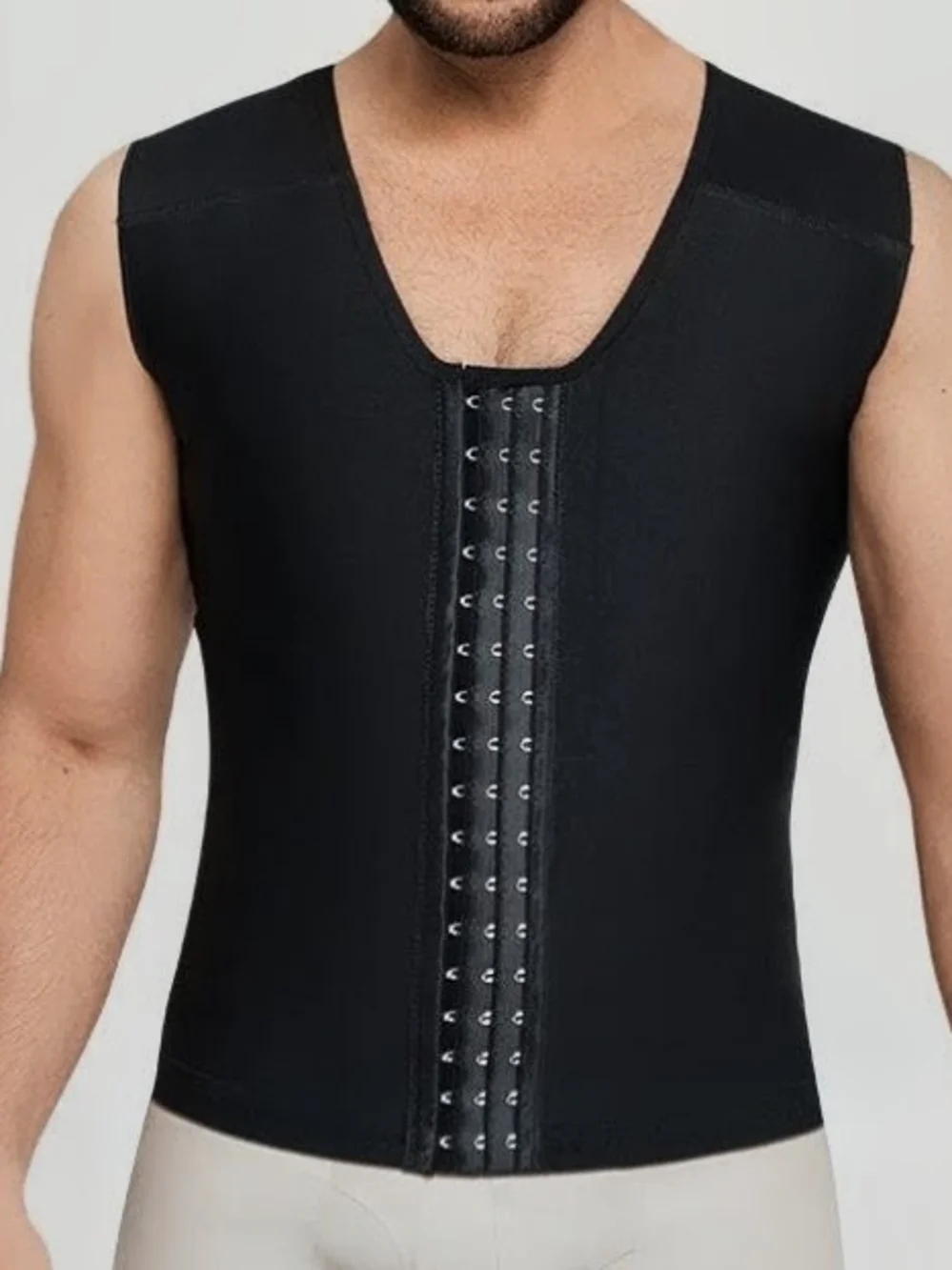 Men's Black Compression Waist-Reducing Vest S-020